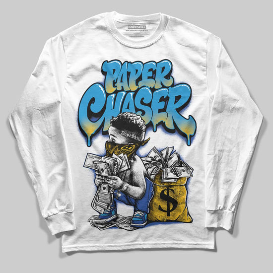 Royal Blue Sneakers DopeSkill Long Sleeve T-Shirt Paper Chaser Boy Graphic Streetwear - White
