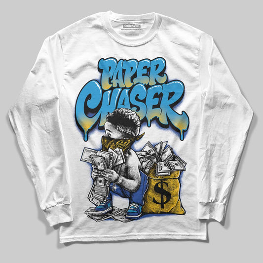 Royal Blue Sneakers DopeSkill Long Sleeve T-Shirt Paper Chaser Boy Graphic Streetwear - White