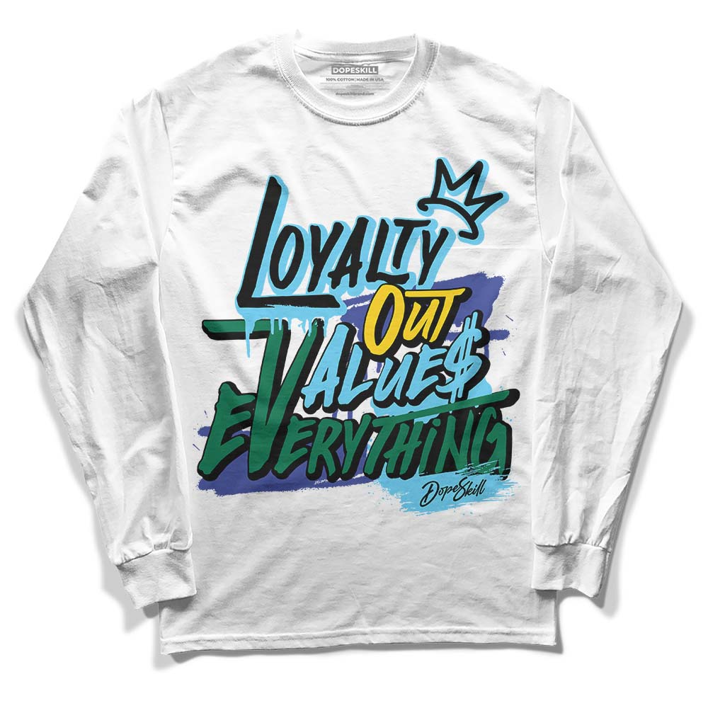 Jordan 1 Mid GS 'Six Championships DopeSkill Long Sleeve T-Shirt LOVE Graphic Streetwear - White