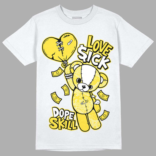 Jordan 11 Low 'Yellow Snakeskin' DopeSkill T-Shirt Love Sick Graphic Streetwear - White