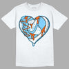 Dunk Low Futura University Blue DopeSkill T-Shirt Heart Jordan 1 Graphic Streetwear - White