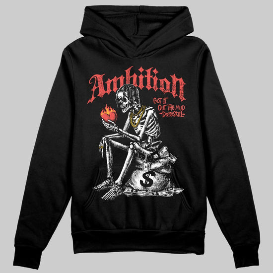 Red Sneakers DopeSkill Hoodie Sweatshirt Ambition Graphic Streetwear - Black