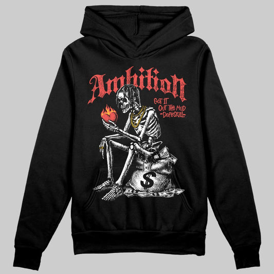 Red Sneakers DopeSkill Hoodie Sweatshirt Ambition Graphic Streetwear - Black