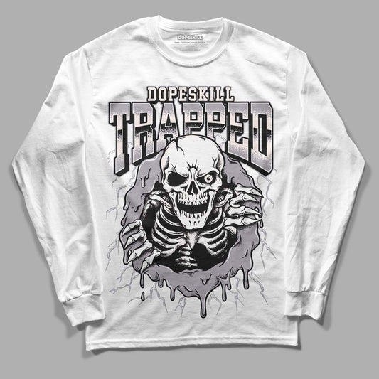 Cement Grey 2s DopeSkill Long Sleeve T-Shirt Trapped Halloween Graphic