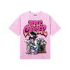 Pink Sneakers DopeSkill T-Shirt Paper Chaser Boy Graphic Streetwear - Light Pink