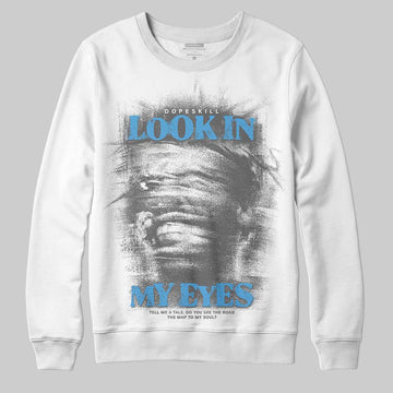 Grey Sneakers DopeSkill Sweatshirt Look In My Eyes Graphic Streetwear - White