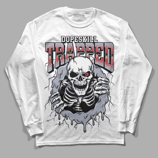 Jordan 4 “Bred Reimagined” DopeSkill Long Sleeve T-Shirt Trapped Halloween Graphic Streetwear - White