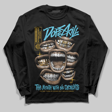 Jordan 11 Retro Gamma Blue (2025) DopeSkill Long Sleeve T-Shirt The Mouth With No Droughts Graphic Streetwear - Black