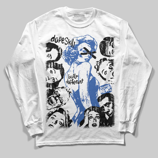 Jordan 1 Low Travis Scott x Fragment DopeSkill Long Sleeve T-Shirt Built Different Graphic Streetwear - White 
