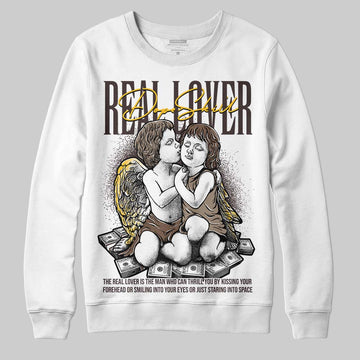 SoleFly x Air Jordan 12 Retro SP 'Cafecito/Baroque Brown' DopeSkill Sweatshirt Real Lover Graphic Streetwear - White