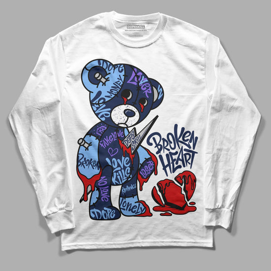 Jordan 5 SE “Georgetown” DopeSkill Long Sleeve T-Shirt Broken Heart Graphic Streetwear