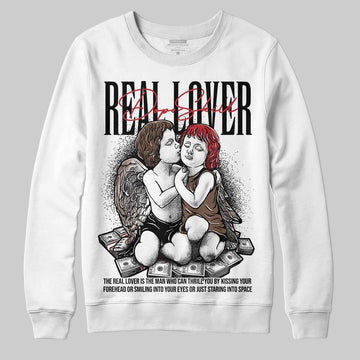 Jordan 9 'Olive' DopeSkill Sweatshirt Real Lover Graphic Streetwear - White