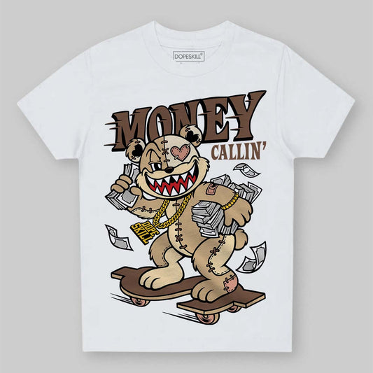 TAN Sneakers DopeSkill Toddler Kids T-shirt Money Callin' Graphic Streetwear - White