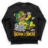 Dunk Low Reverse Brazil DopeSkill Long Sleeve T-Shirt Born To Be Rich Graphic Streetwear - Black