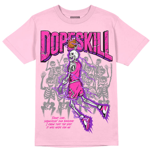 Pink Sneakers DopeSkill Pink T-shirt Thunder Dunk Graphic Streetwear