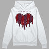 Jordan 5 Retro Burgundy (2023) DopeSkill Hoodie Sweatshirt Slime Drip Heart Graphic Streetwear - White