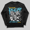 Jordan 11 Retro Gamma Blue (2025) DopeSkill Long Sleeve T-Shirt Distorted Realms Graphic Streetwear - Black