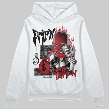 Jordan 14 Retro ‘Black Toe’ DopeSkill Hoodie Sweatshirt Drip'n Never Tripp'n Graphic Streetwear - White