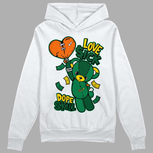 Green Sneakers DopeSkill Hoodie Sweatshirt Love Sick Graphic Streetwear - White 