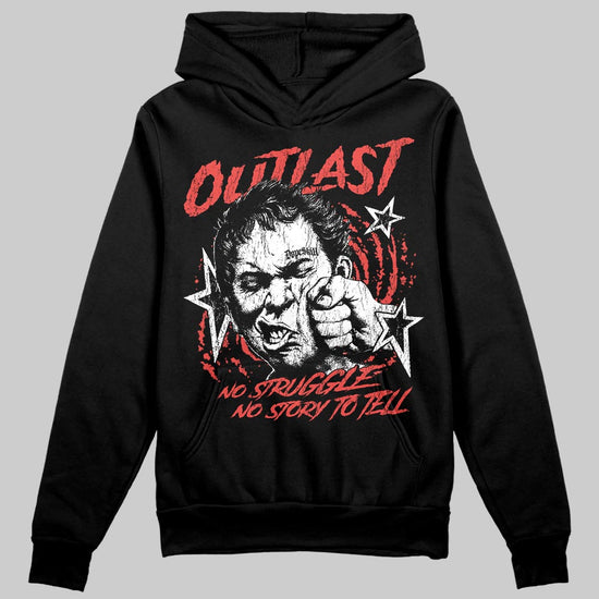 Red Sneakers DopeSkill Hoodie Outlast Graphic Streetwear - black