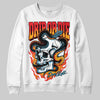 Red Sneakers DopeSkill Sweatshirt Drip or Die Graphic Streetwear - White 