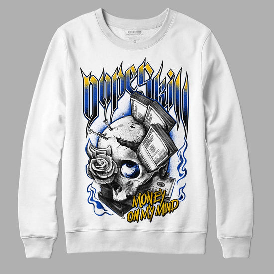 Jordan 14 “Laney” DopeSkill Sweatshirt Money On My Mind Graphic Streetwear - White 