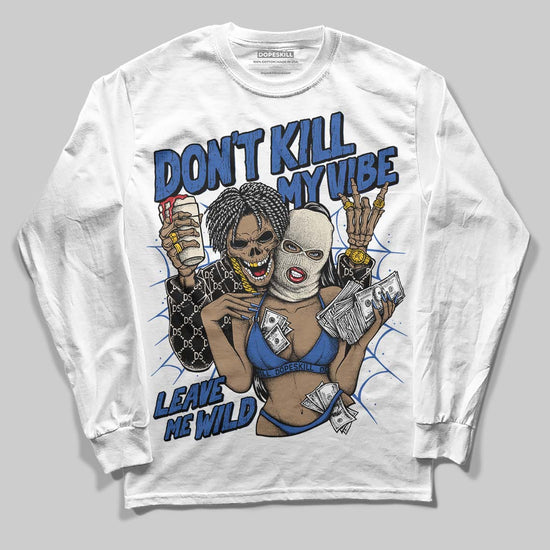 Jordan 1 Low Travis Scott x Fragment DopeSkill Long Sleeve T-Shirt Don't Kill My Vibe Graphic Streetwear - White 