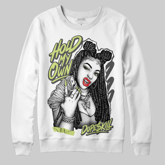 Jordan 4 GS “Light Lemon Twist” DopeSkill Sweatshirt New H.M.O Graphic Streetwear - White