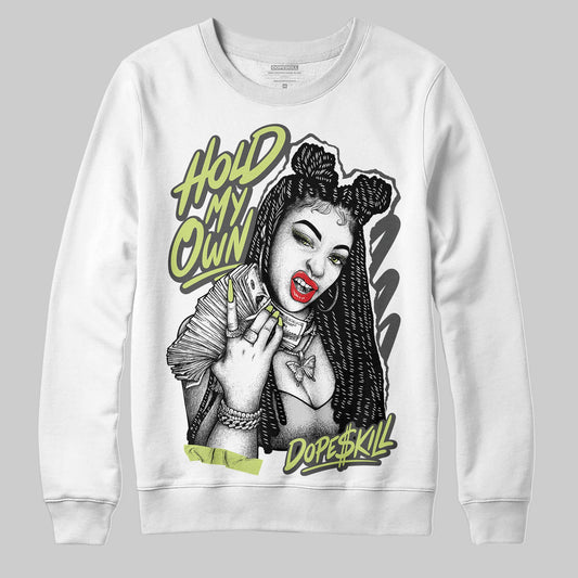 Jordan 4 GS “Light Lemon Twist” DopeSkill Sweatshirt New H.M.O Graphic Streetwear - White