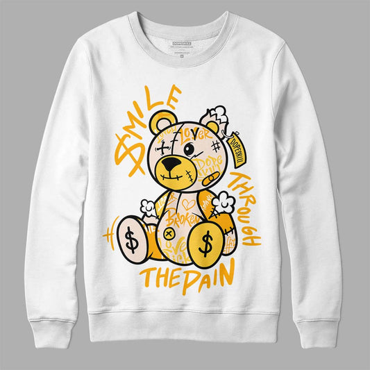 Jordan 4 "Sail" DopeSkill T-Shirt Smile Through The Pain Graphic Streetwear - White 