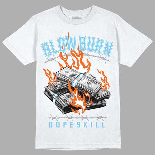 Dunk Low Futura University Blue DopeSkill T-Shirt Slow Burn Graphic Streetwear - White