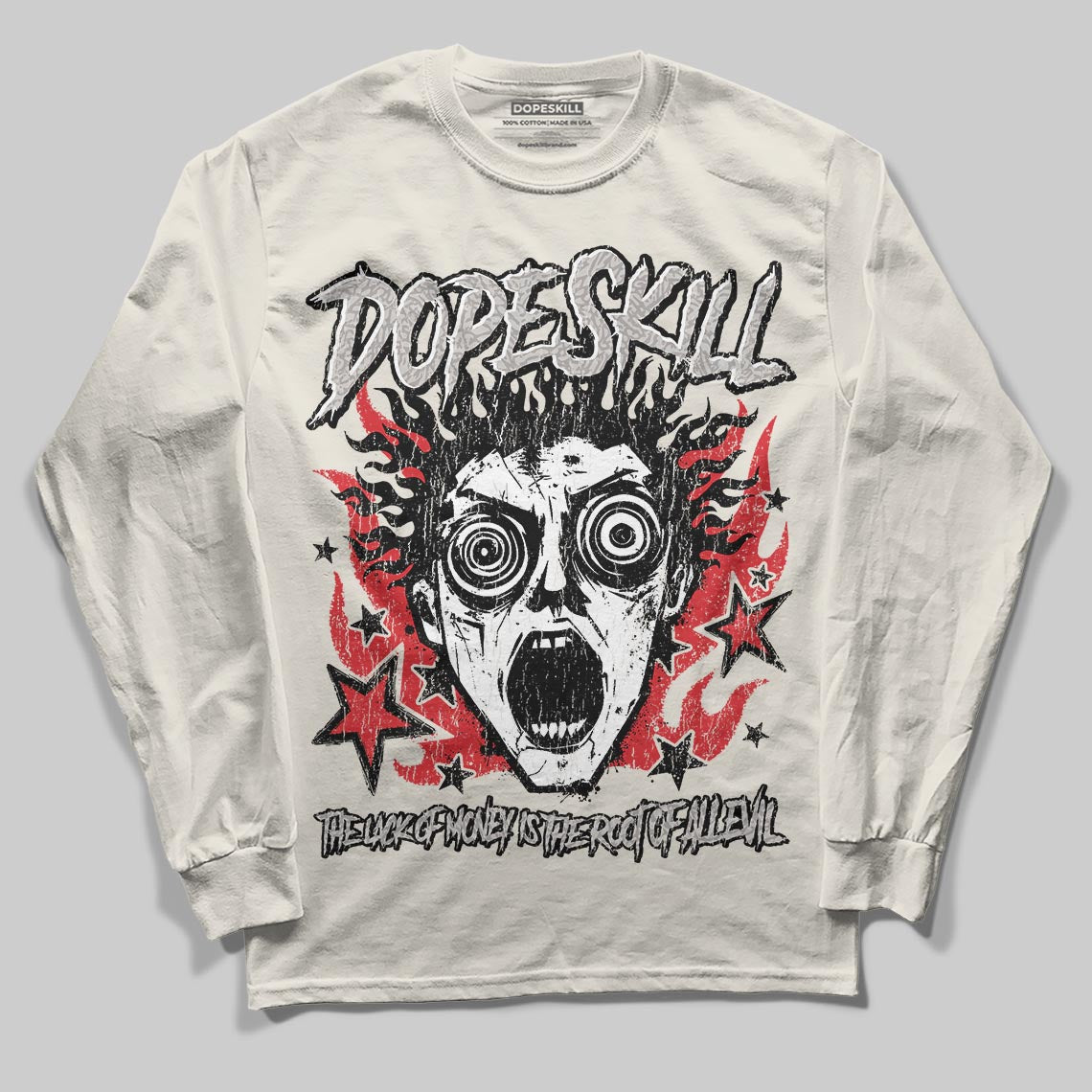 Jordan 1 Retro High OG “Sail” DopeSkill Long Sleeve T-Shirt Root of Evil Graphic Streetwear