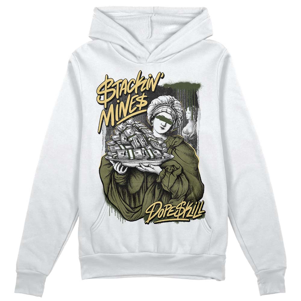 Jordan 4 Retro SE Craft Medium Olive DopeSkill Hoodie Sweatshirt Stackin Mines Graphic Streetwear - White 