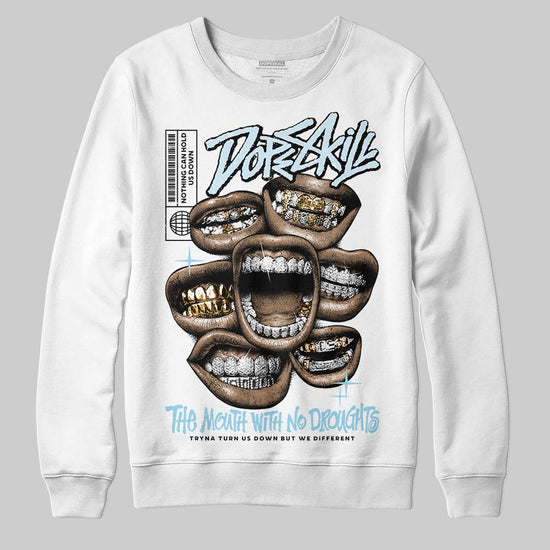 Vans Knu Stack Vintage Satin Dream Blue DopeSkill Sweatshirt The Mouth With No Droughts Graphic Streetwear - White