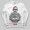 Jordan 4 “Sierra Red" DopeSkill Long Sleeve T-Shirt Scared Money Don't Make No Money Graphic Streetwear - White
