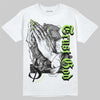 Jordan 5 Green Bean DopeSkill T-Shirt Trust God Graphic Streetwear - White 