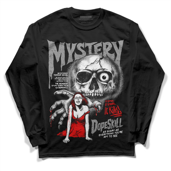 Black and White Sneakers DopeSkill Long Sleeve T-Shirt Mystery Ghostly Grasp Graphic Streetwear - Black