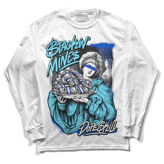 Dunk Low Argon DopeSkill Long Sleeve T-Shirt Stackin Mines Graphic Streetwear - White