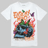 Orange, Black and White Sneakers DopeSkill T-Shirt Ease My Mind Graphic Streetwear - White