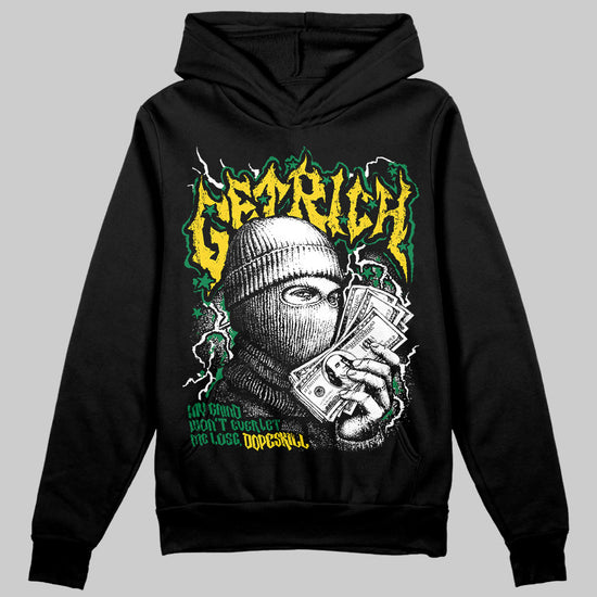 Green Sneakers DopeSkill Hoodie Sweatshirt Wealthy Graphic Streetwear - Black