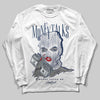 Jordan 4 SB “Summit White/Navy” DopeSkill Long Sleeve T-Shirt Money Talks Graphic Streetwear - White