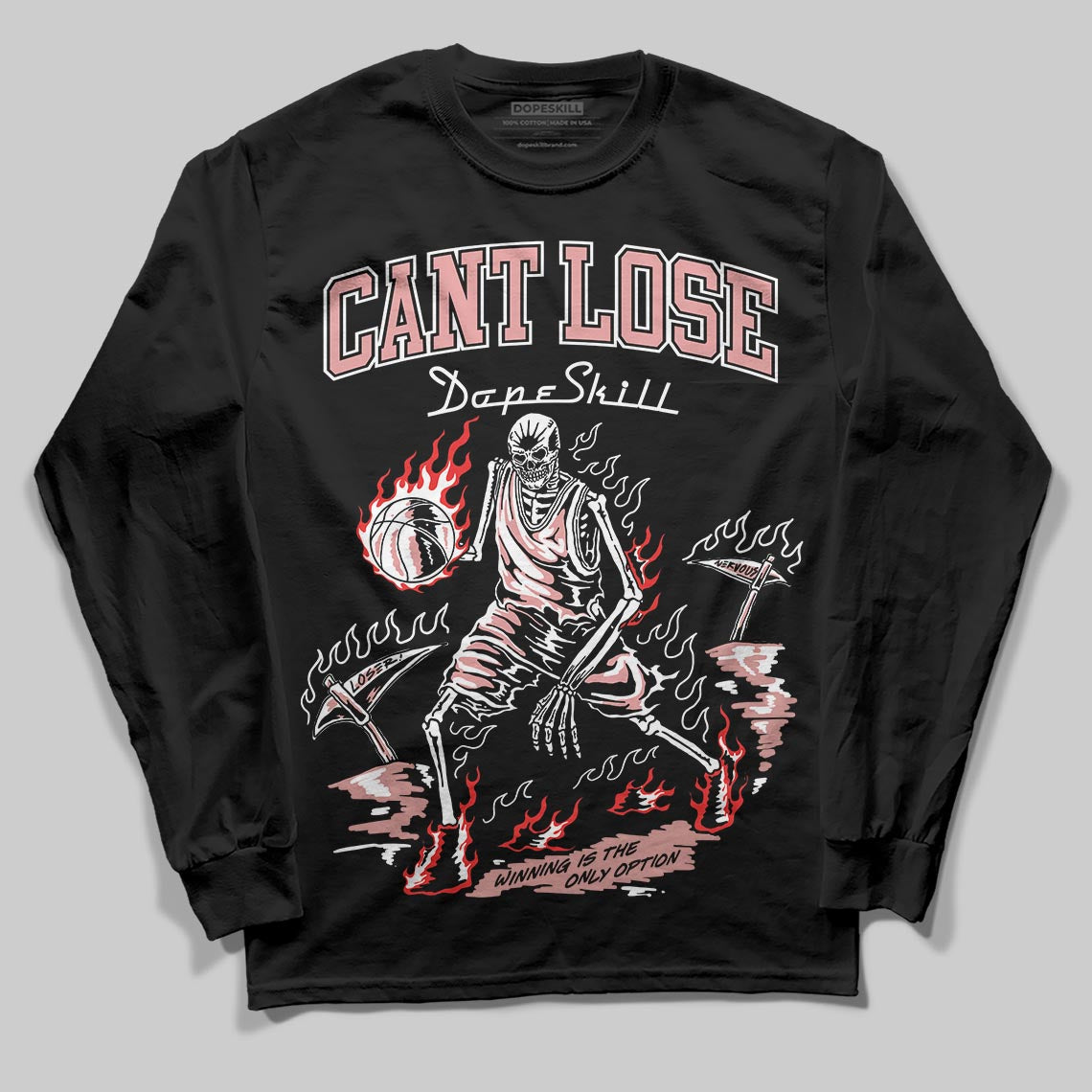 Jordan 40 “Dusty Rose” DopeSkill Long Sleeve T-Shirt Cant Lose Graphic Streetwear - Black