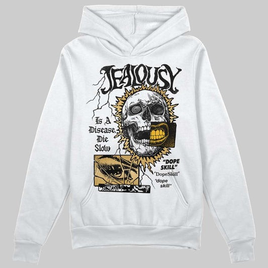 Jordan 12 Retro 'Taxi' 2025 DopeSkill Hoodie Sweatshirt Jealousy Graphic Streetwear - White 