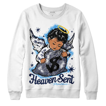 Jordan Spiz’ike Low “White/Obsidian” DopeSkill Sweatshirt Heaven Sent Graphic Streetwear - White 