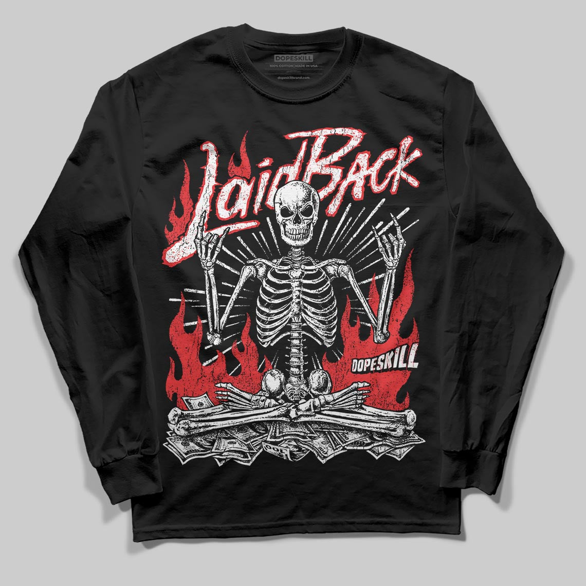 Black and White Sneakers DopeSkill Long Sleeve T-Shirt Laid Back Graphic Streetwear - Black