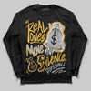 Jordan 5 'Tokyo' DopeSkill Long Sleeve T-Shirt Real Ones Move In Silence Graphic Streetwear - Black