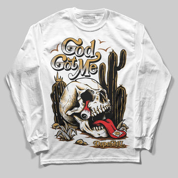 Jordan 11 "Gratitude" DopeSkill Long Sleeve T-Shirt God Got Me Graphic Streetwear - White