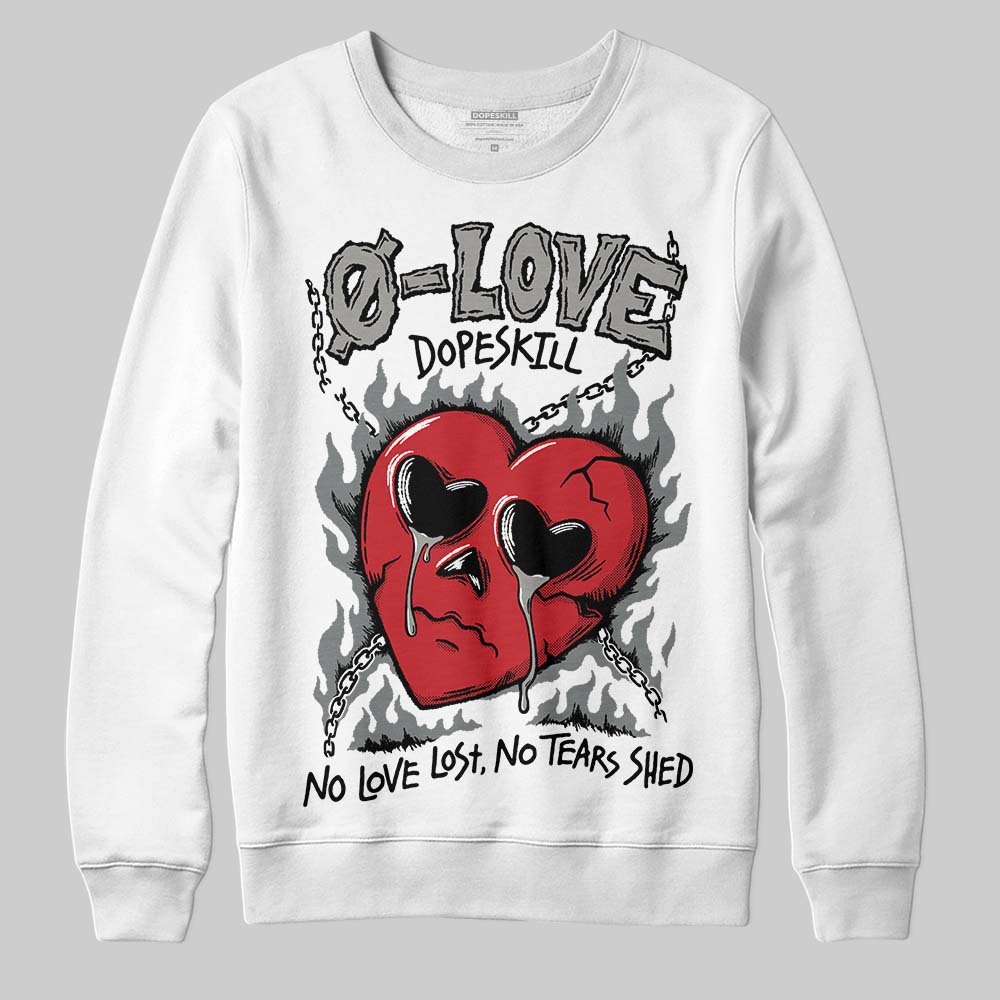 Jordan 9 Cool Grey DopeSkill Sweatshirt Crying Heart Graphic Streetwear - White