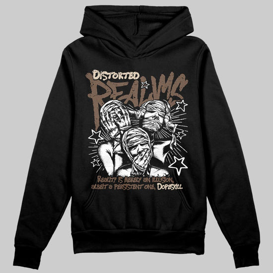 A Ma Maniére x Air Jordan 4 “Dark Mocha” DopeSkill Hoodie Sweatshirt Distorted Realms Graphic Streetwear - black