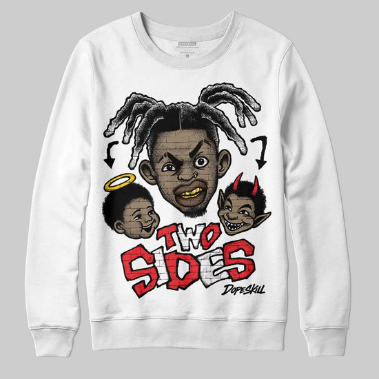 Black and White Sneakers DopeSkill Sweatshirt Two Sides Graphic Streetwear - White